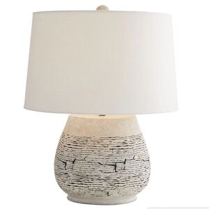 ARTERIORS HOME NWT kits etched hand carved lamp base -18”